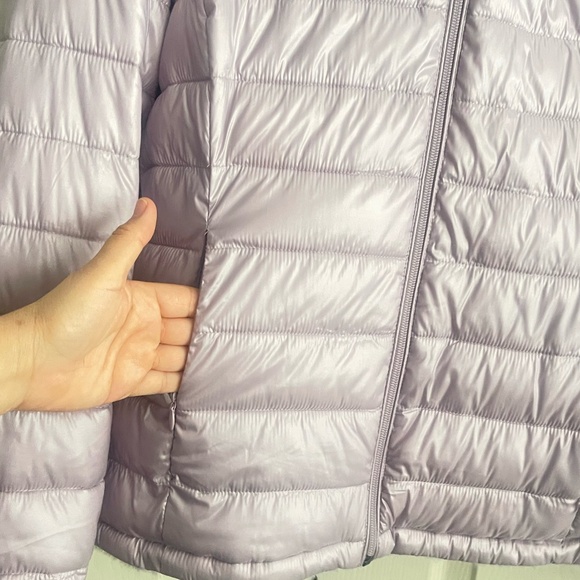 Andrew Marc Ladies' Ultra Soft Attached Hood Reversible Jacket Shine Lavende - Picture 5 of 14